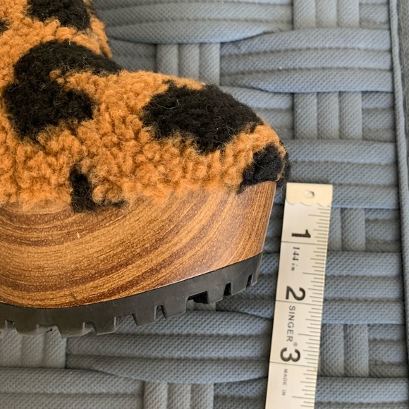 Jessica Simpson Fuzzy Animal Print Mules - Picture 10 of 11